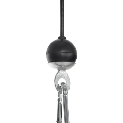 Cable Machine Pulley System for Lat Pulldown & Upper Body Training with DIY Weight Loading - Black