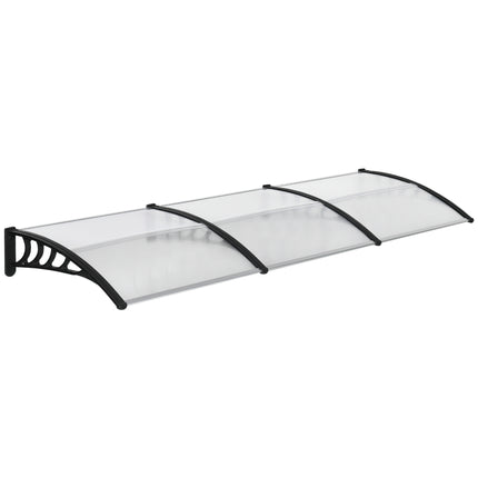 Front Door Canopy, Outdoor Awning, Rain Shelter, 303 x 96cm , Clear
