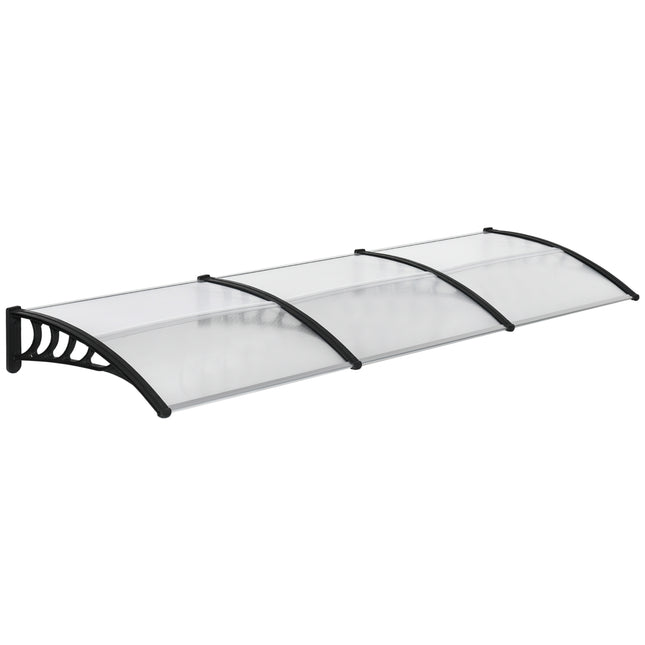 Front Door Canopy, Outdoor Awning, Rain Shelter, 303 x 96cm , Clear