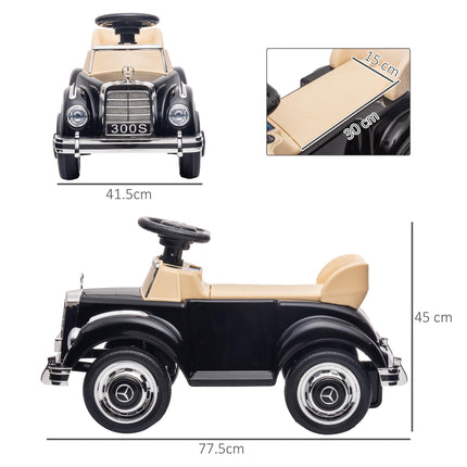 Foot to Floor Ride-On Sliding Car Mercedes-Benz 300S for 18-48 Months - Black