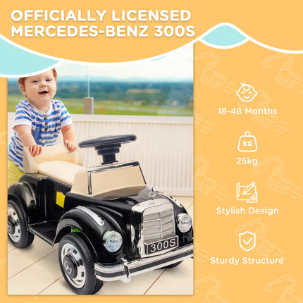 Foot to Floor Ride-On Sliding Car Mercedes-Benz 300S for 18-48 Months - Black