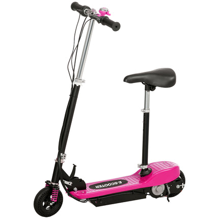 Folding Steel Electric Scooter with Warning Bell 15km/h for Kids 4-14 Years - Pink