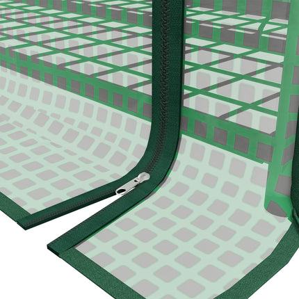 Four-Tier Mini Greenhouse with Reinforced Plastic Cover - Green