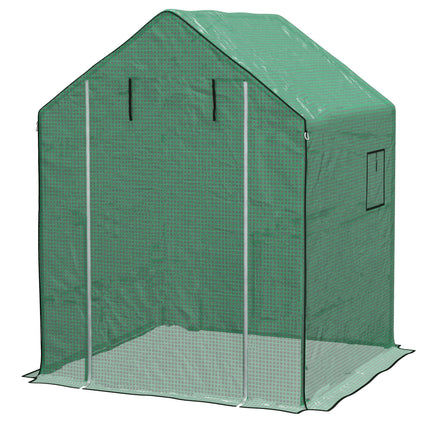 Outsunny Greenhouse Replacement Cover with Roll-up Door and Windows - Green