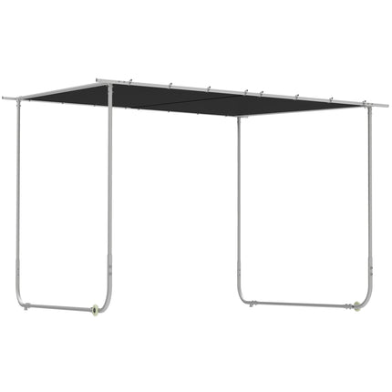 3x3 Metre Mobile Pergola Kit with Wheels and UV30+ Canopy - Dark Grey