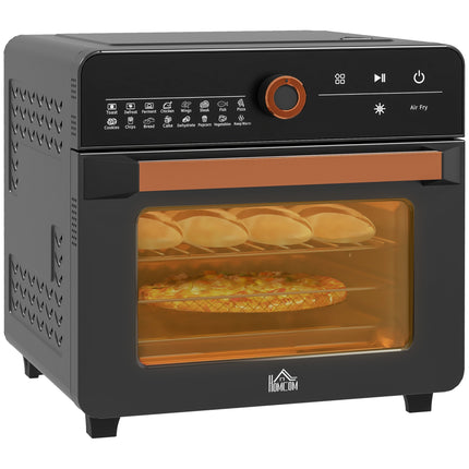 20L Air Fryer Oven with 17 Presets & Adjustable Temperature - Black