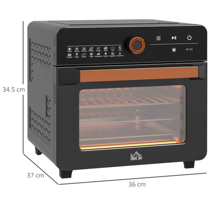 20L Air Fryer Oven with 17 Presets & Adjustable Temperature - Black