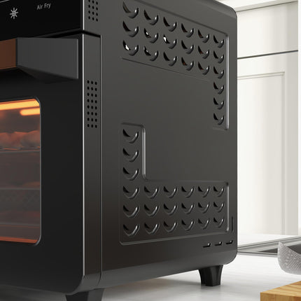 20L Air Fryer Oven with 17 Presets & Adjustable Temperature - Black