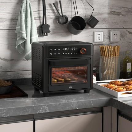13L Multifunction Air Fryer Oven with 12 Presets & Adjustable Timer - Black