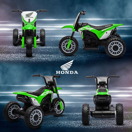 6V 3-Wheel Kids Electric Motorbike with Horn and Startup Sound for Ages 18-36 Months - Green