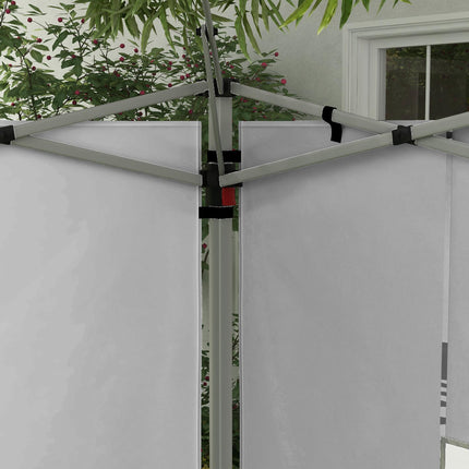 2 Pack Oxford Cloth Gazebo Side Panels with Window 3x3/3x4m - Grey