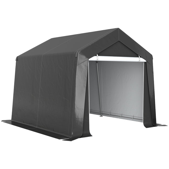 3 x 3 Metre Waterproof Garden Storage Shed with Ventilation Window - Dark Grey