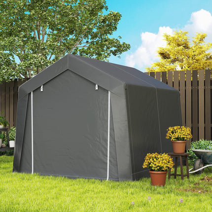 3 x 3 Metre Waterproof Garden Storage Shed with Ventilation Window - Dark Grey