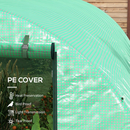 3 x 2 Metre Polytunnel Greenhouse with Integrated Sprinkler System - Green