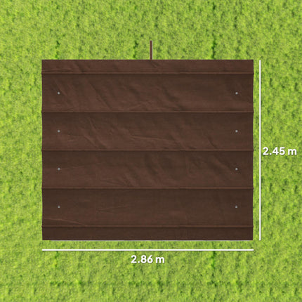Retractable Pergola Roof Cover 3x2.15m UV30+ Protection - Coffee