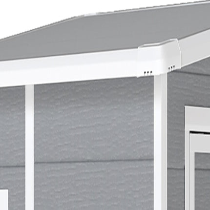 4x5ft Lockable Garden Storage Shed with Window and Ventilation - Grey