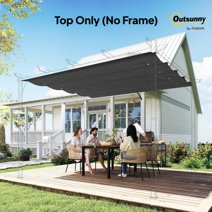 Retractable Pergola Roof Cover UV30+ Protection 286x245cm for 84C-175 Frame - Dark Grey