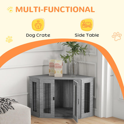 Conner Medium Dog Crate with Cushion 104x55x63 cm - Grey