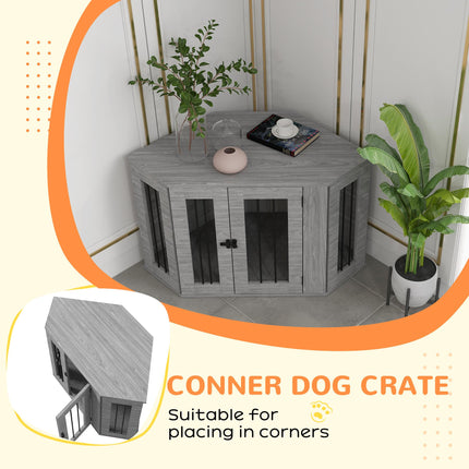 Conner Medium Dog Crate with Cushion 104x55x63 cm - Grey