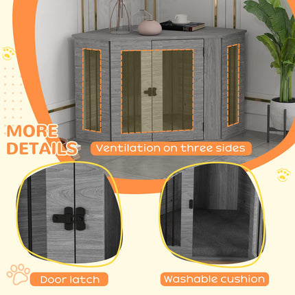 Conner Medium Dog Crate with Cushion 104x55x63 cm - Grey