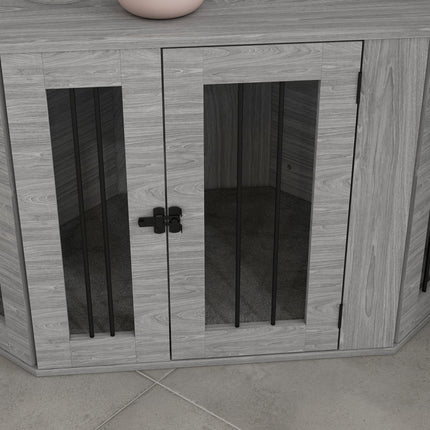 Conner Medium Dog Crate with Cushion 104x55x63 cm - Grey