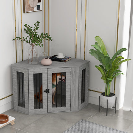 Conner Medium Dog Crate with Cushion 104x55x63 cm - Grey