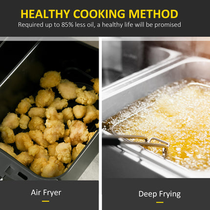 Dual Zone 8L Air Fryer with Sync Cook Function - Black