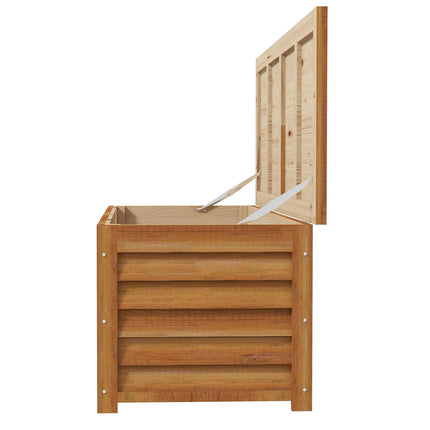 292L Wooden Outdoor Storage Box with Protective Finish - Light Brown