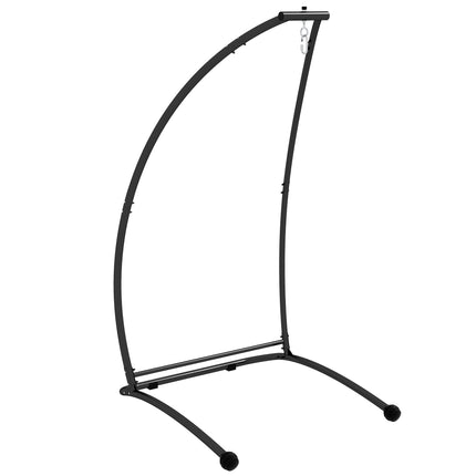 Heavy Duty Metal Hammock Chair Stand with Spring Buckle 198x130x108cm - Black