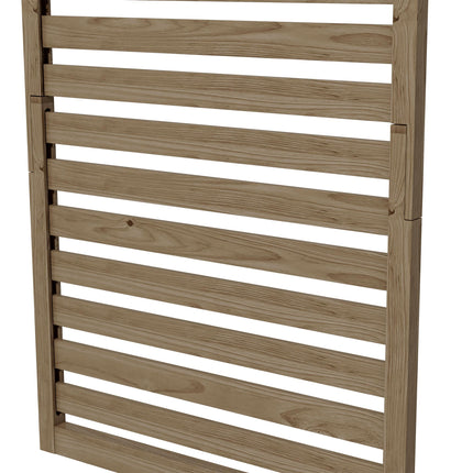 Set of 2 Fir Wood Wall Mounted Plant Stands with Shelves - Natural