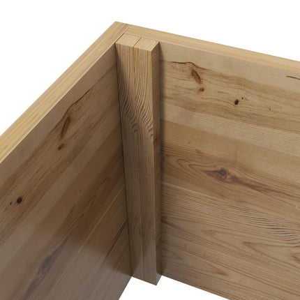 Wooden Raised Garden Bed with Trellis and Roof - Natural Tone