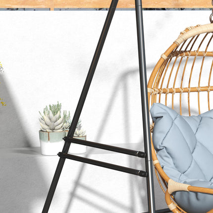 Heavy Duty Metal Hammock Chair Stand for Hanging Chairs and Porch Swings - Black