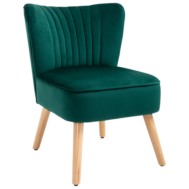 Modern Accent Chair with Thick Padding for Comfort - Green
