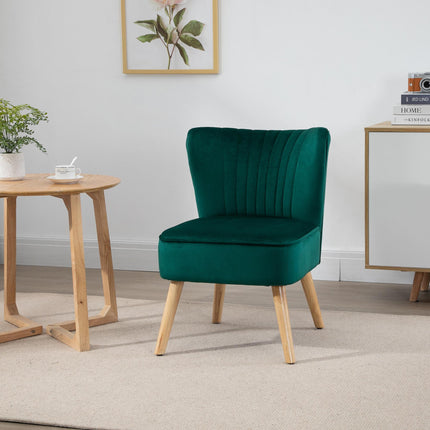 Modern Accent Chair with Thick Padding for Comfort - Green