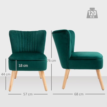 Modern Accent Chair with Thick Padding for Comfort - Green