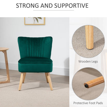Modern Accent Chair with Thick Padding for Comfort - Green