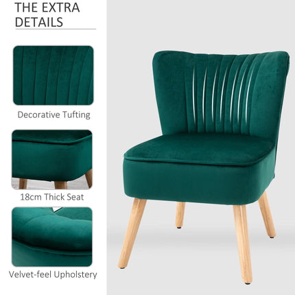 Modern Accent Chair with Thick Padding for Comfort - Green