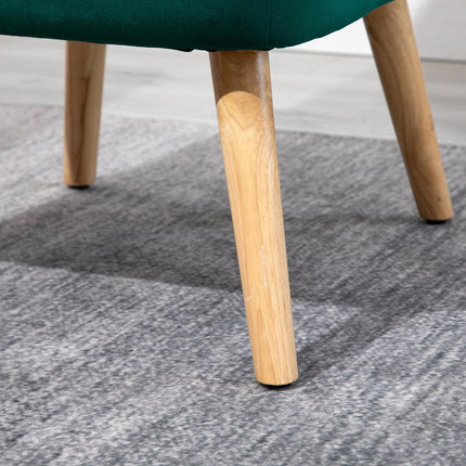 Modern Accent Chair with Thick Padding for Comfort - Green