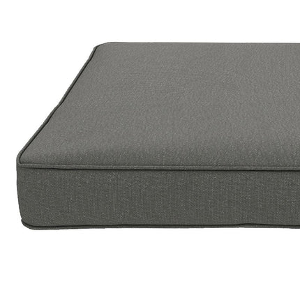 4-Piece Patio Chair Seat Cushion Set with Ties 51x51x8cm - Charcoal Grey