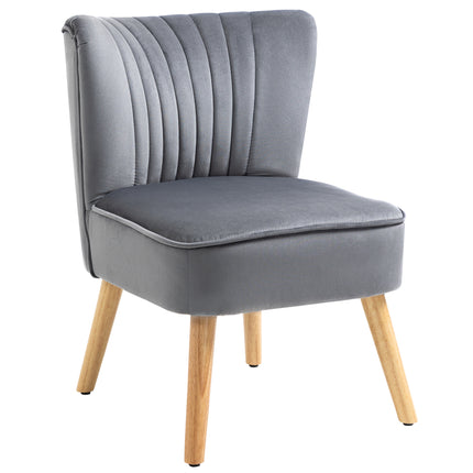 Modern Accent Chair with Thick Padding for Comfort - Grey