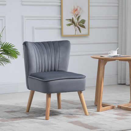 Modern Accent Chair with Thick Padding for Comfort - Grey
