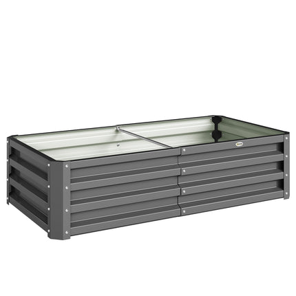 Galvanised Raised Garden Bed 120x60cm for Vegetables - Light Grey