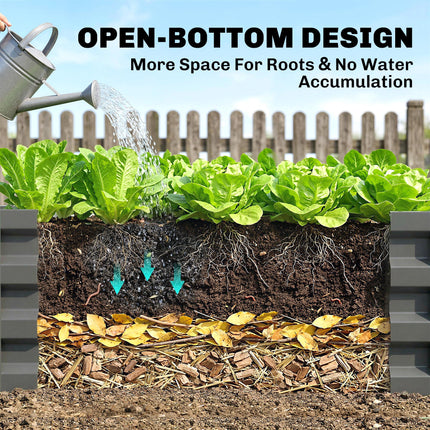 Galvanised Raised Garden Bed 120x60cm for Vegetables - Light Grey
