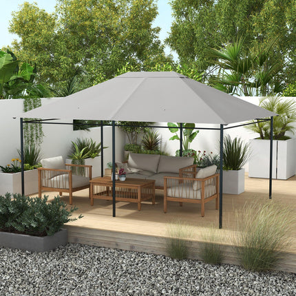 Gazebo Canopy Replacement Cover 3x4m UV Resistant for 84C-116 Series - Light Grey