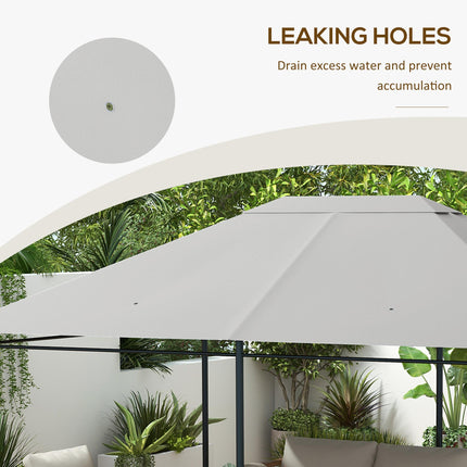 Gazebo Canopy Replacement Cover 3x4m UV Resistant for 84C-116 Series - Light Grey