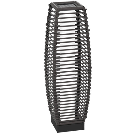 Solar Floor Lamp with Auto On/Off for Outdoor Garden - Grey
