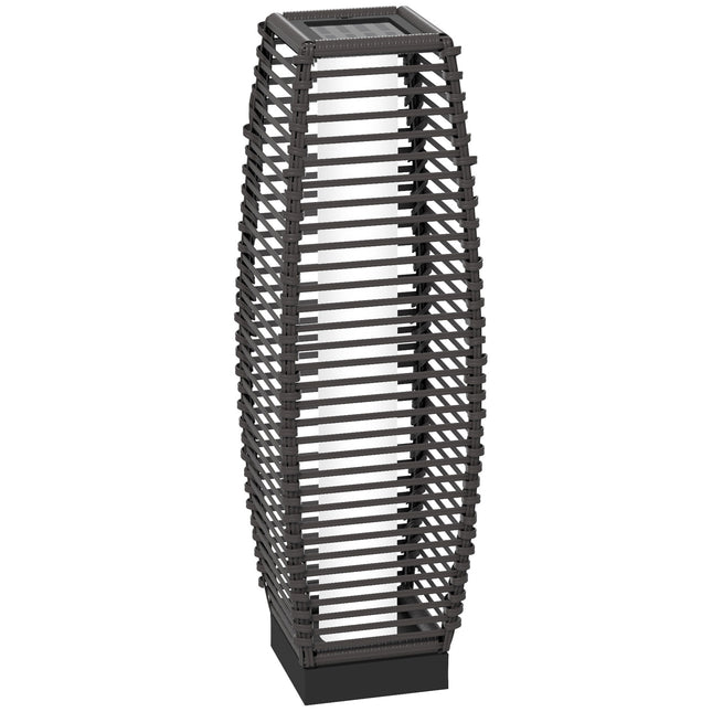Solar Floor Lamp with Auto On/Off for Outdoor Garden - Grey