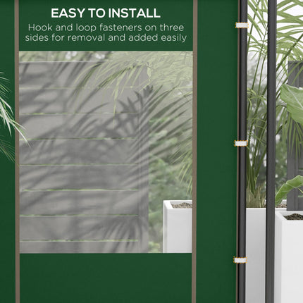 Set of 2 Gazebo Side Panels with Doors and Windows for 3x3/3x6m Frames - Green