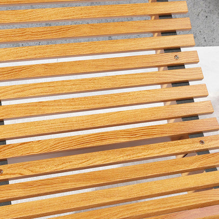 Outdoor Wooden Rocking Chair with Slatted Seat 130x60x60cm - Teak