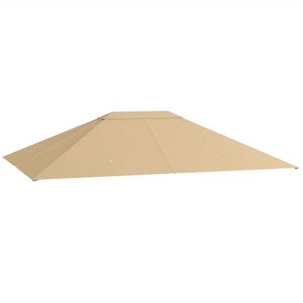 3 x 4m Gazebo Canopy Replacement Cover UV-Resistant Polyester - Khaki